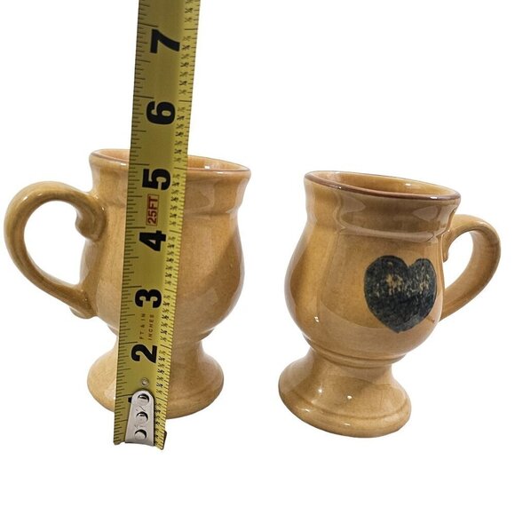 Pfaltzgraff America MAFA Folk Art Pedestal 9 Oz Footed Stoneware Mug – Set of 2 - Picture 7 of 16